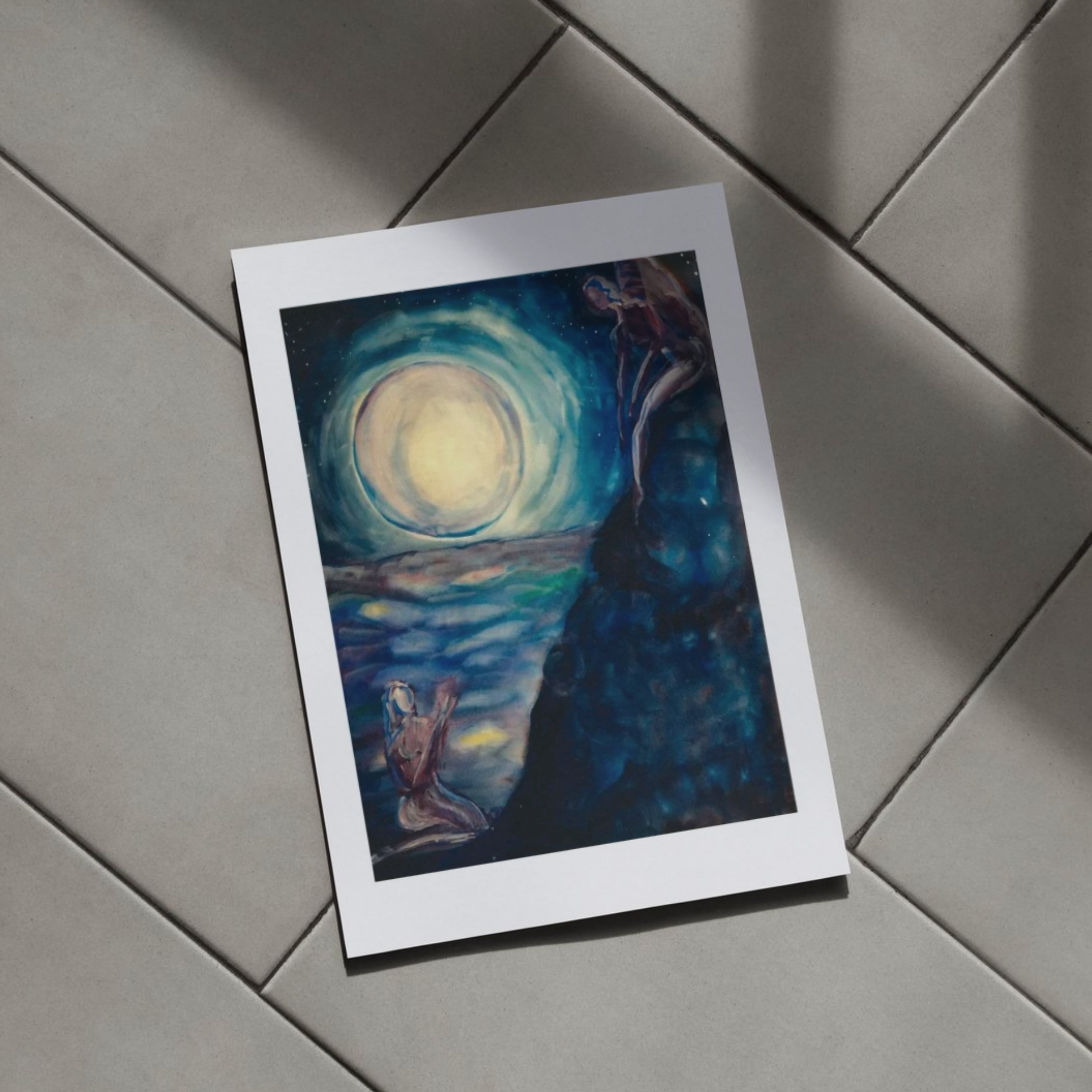 Angel at Full Moon CARD