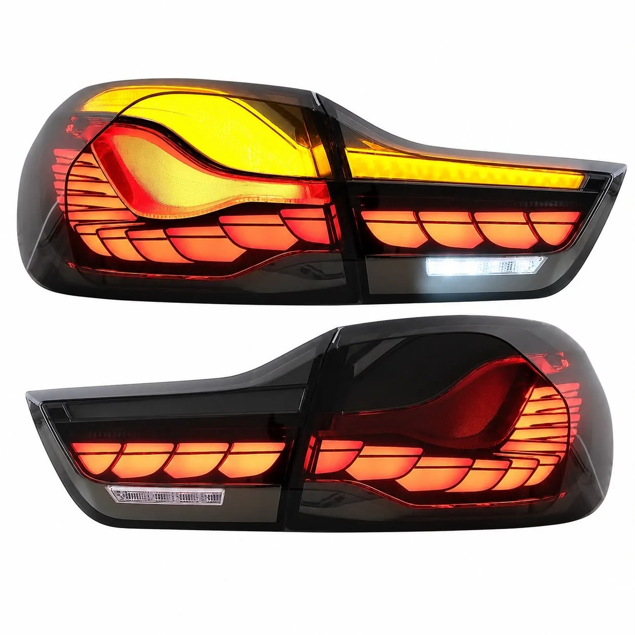 BMW 4 Series & M4 GTS CS Style OLED Sequential Tail Lights Smoked Red (F32 F33 F82 F83)