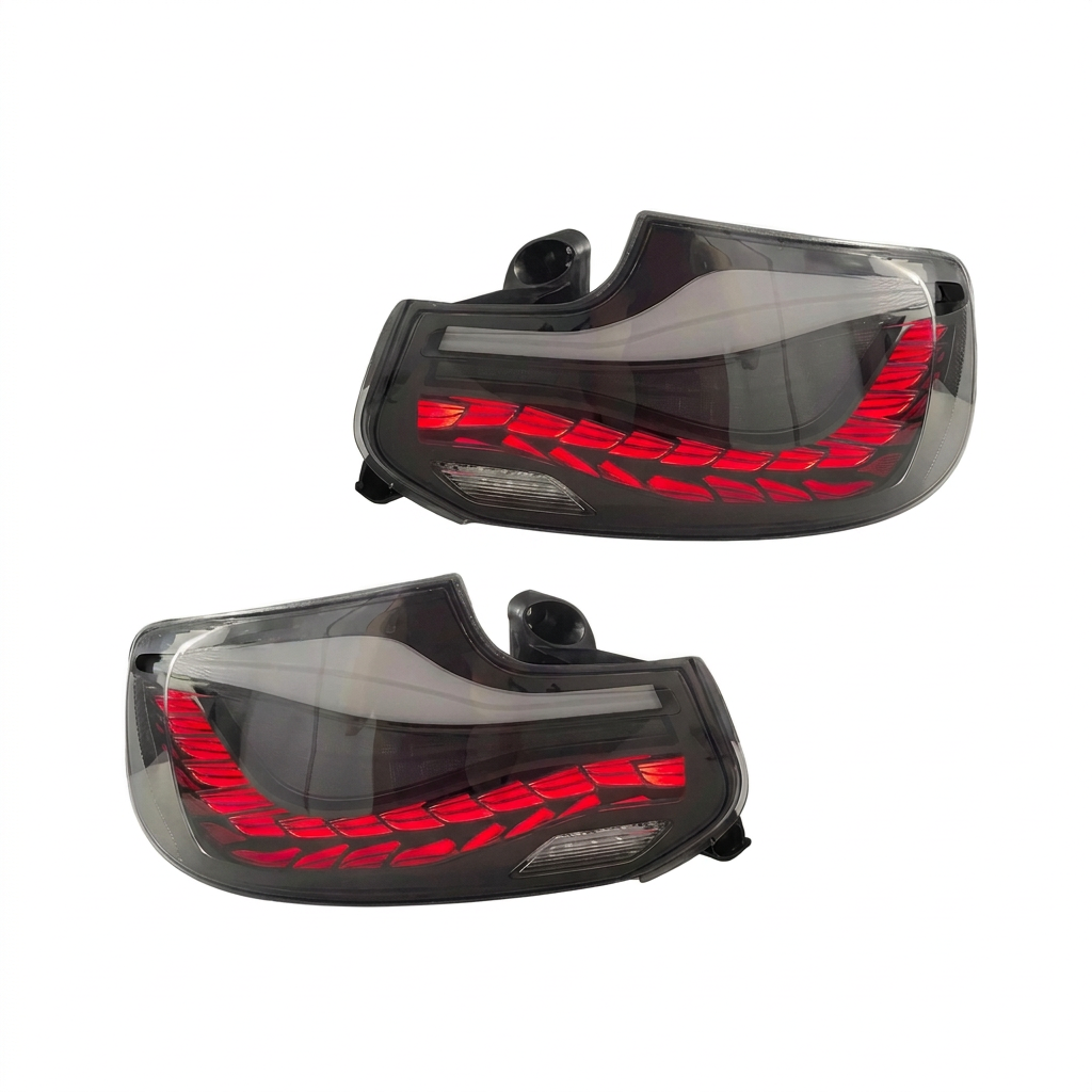 BMW 2 Series & M2 GTS CS Style OLED Sequential Tail Lights Smoked Red (F22 F23 F87)