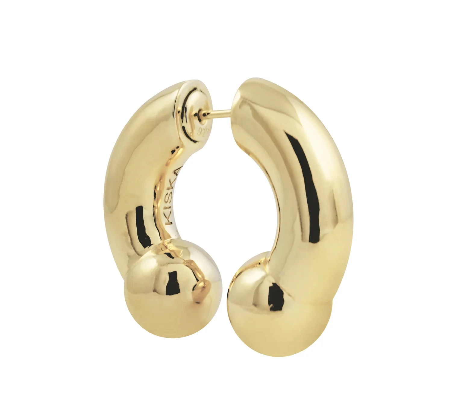 Prince Albert Earring Gold — KISKA LAB