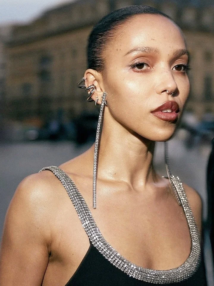@fkatwigs spotted in Kiska Lab Aurora Cuffs in Paris 🗡️ styled by @billylobos