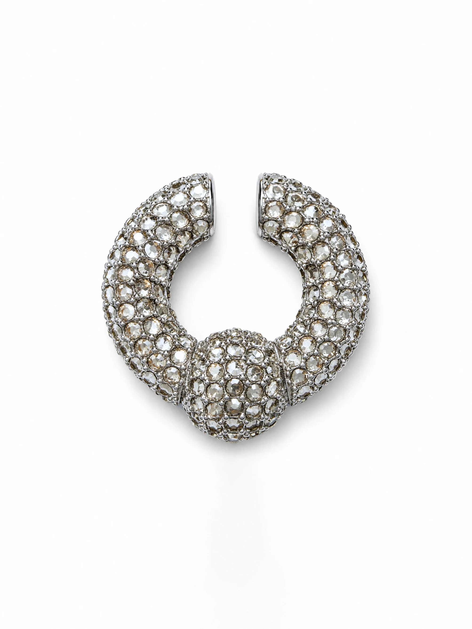 CRYSTAL BARBELL EAR CUFF