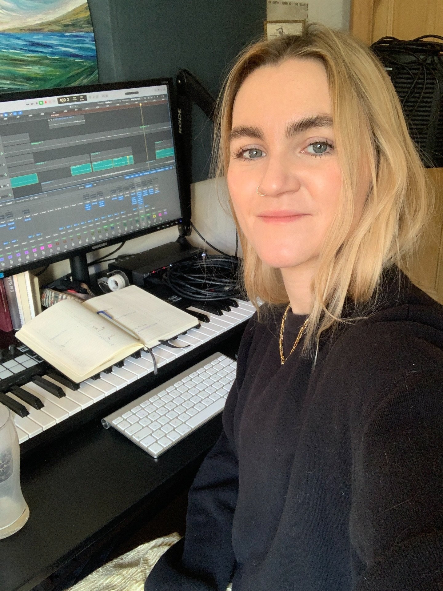 Last couple of weeks spent mixing and recording some new demos, teaching guitar and trying to survive an adorable puppy turning into a t-rex at the most inappropriate times🦖 

Sorry for the dog content, it&rsquo;s all what my camera roll can offer a