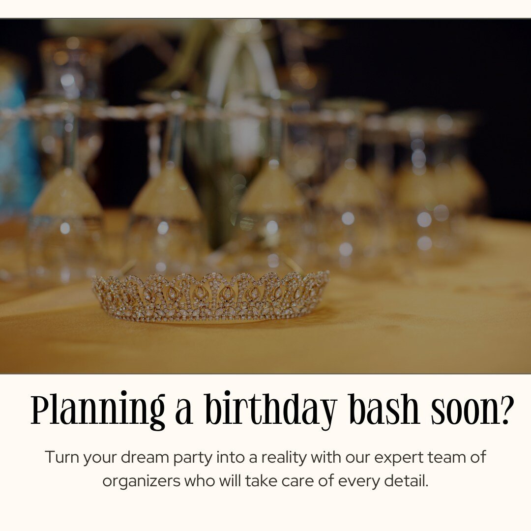 Our team is ready to offer our expertise in coordinating and overseeing the arrangements for your upcoming birthday celebration. Let us take the reins whether it's choosing the theme, coordinating with vendors, or creating a personalized timeline, we