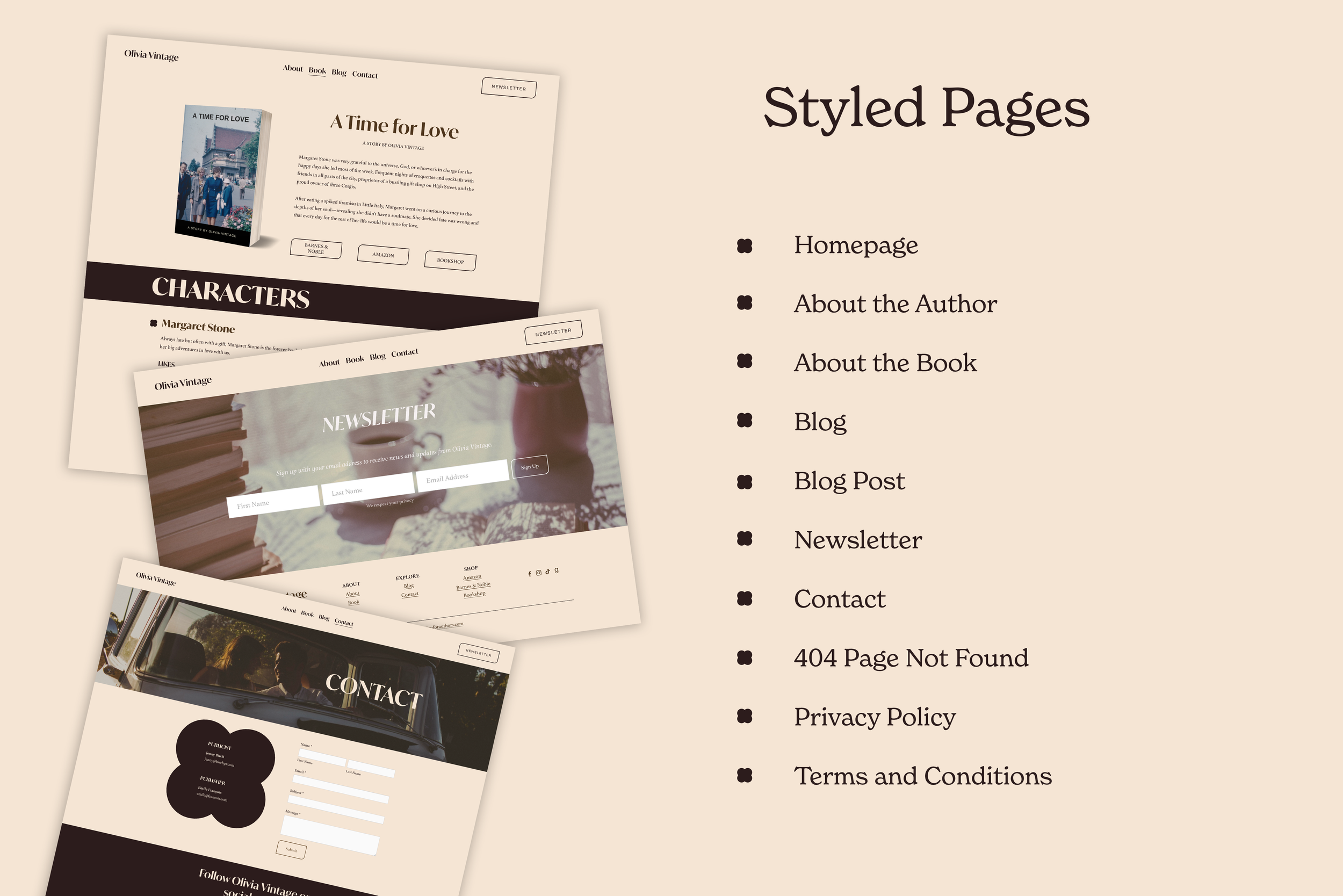Templates Shop Design for Authors