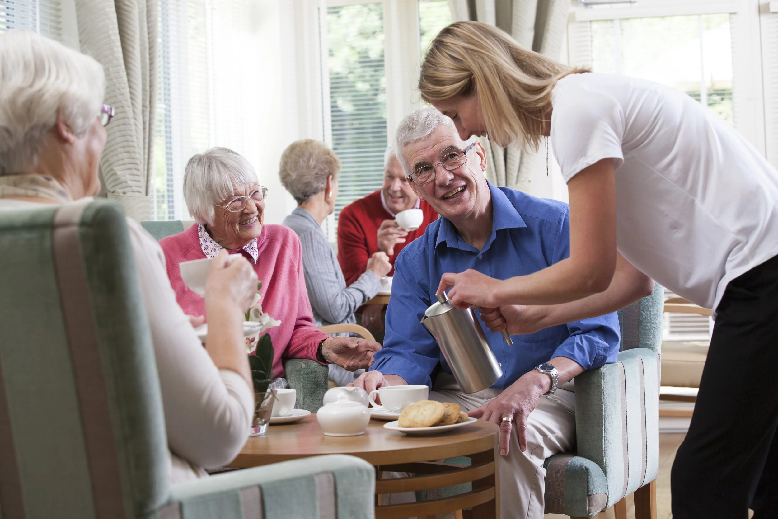 Retirement village coffee and socialising