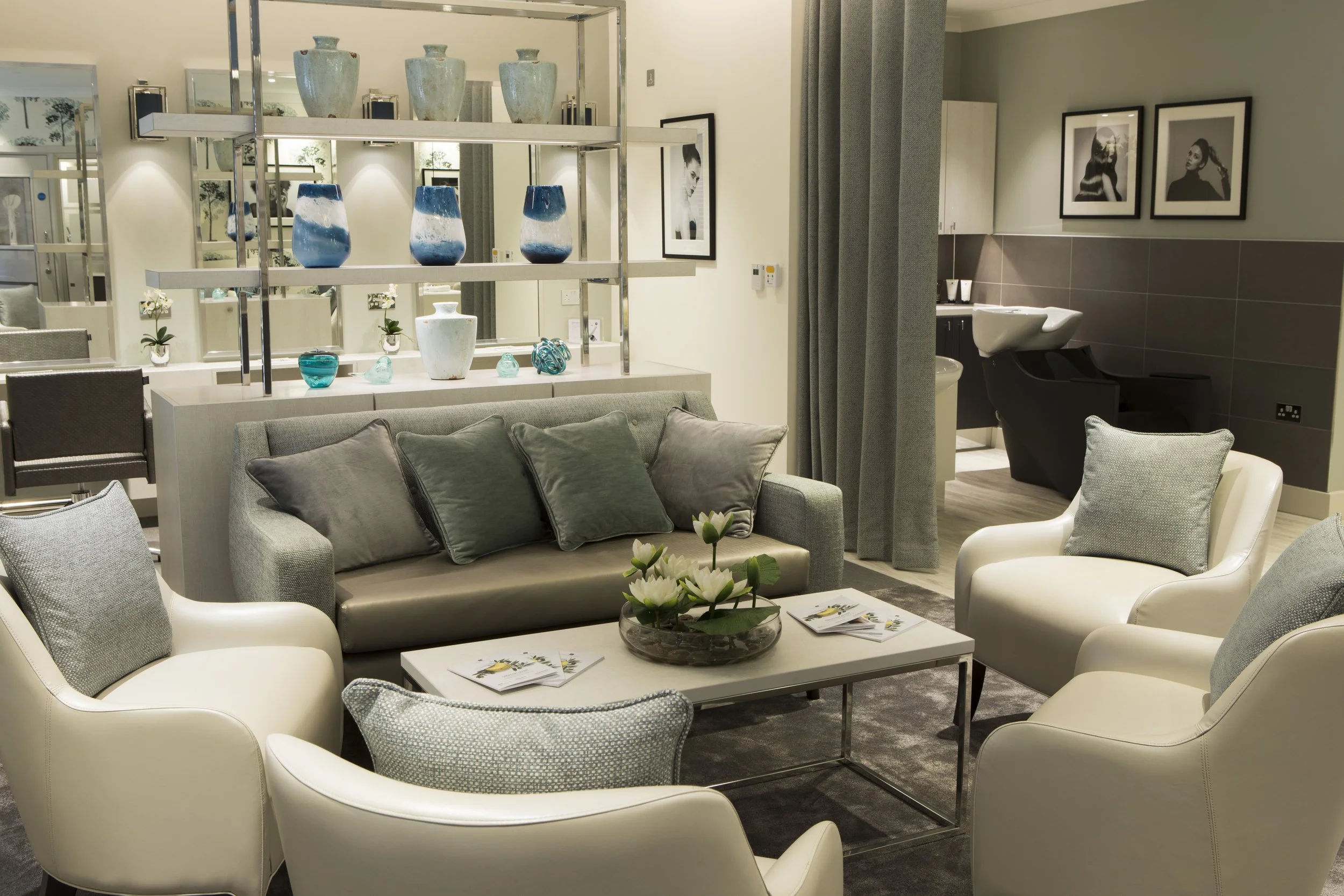 Interior of luxury hair salon
