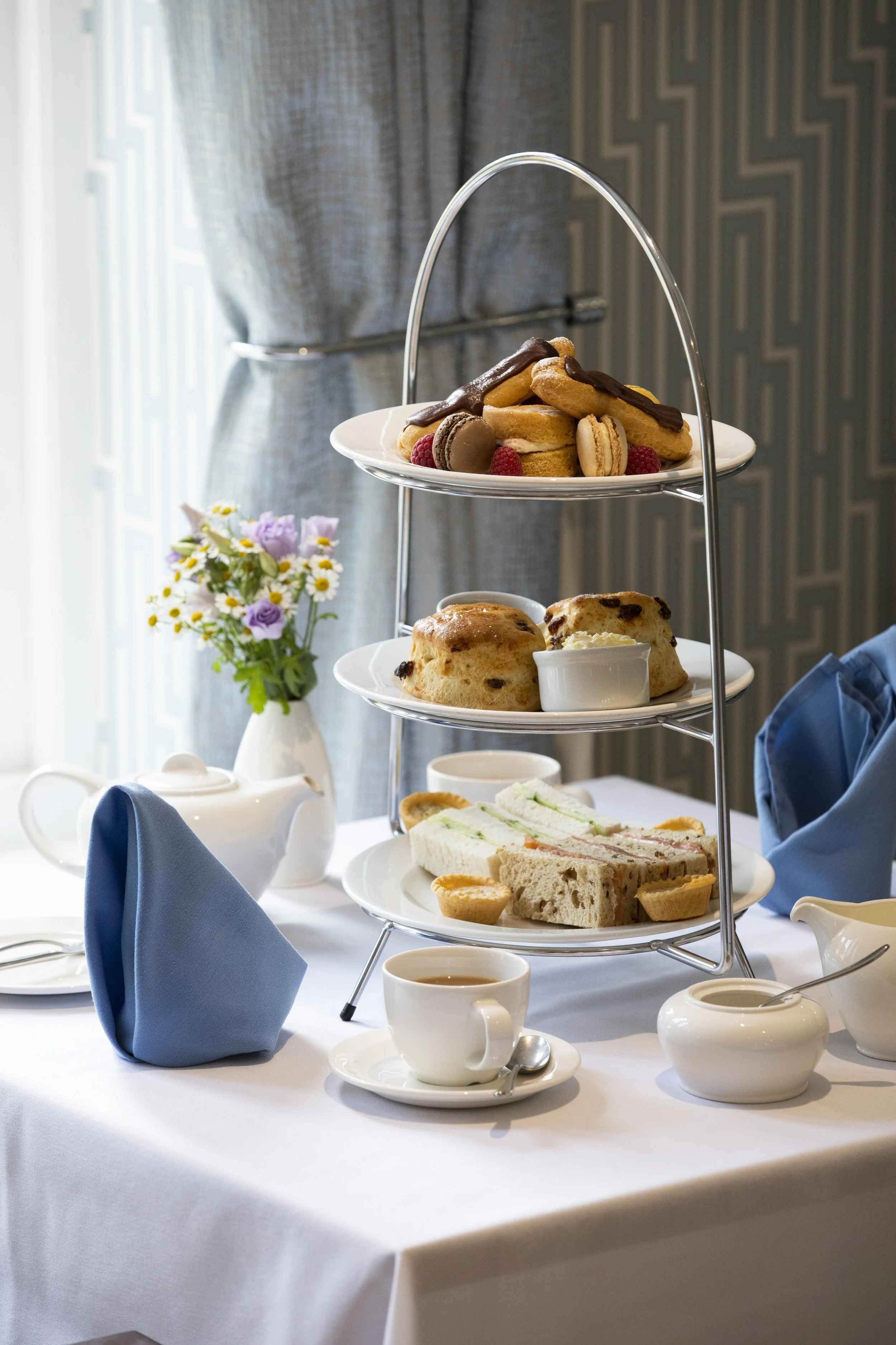 Tea and cakes at retirement village Gloucestershire