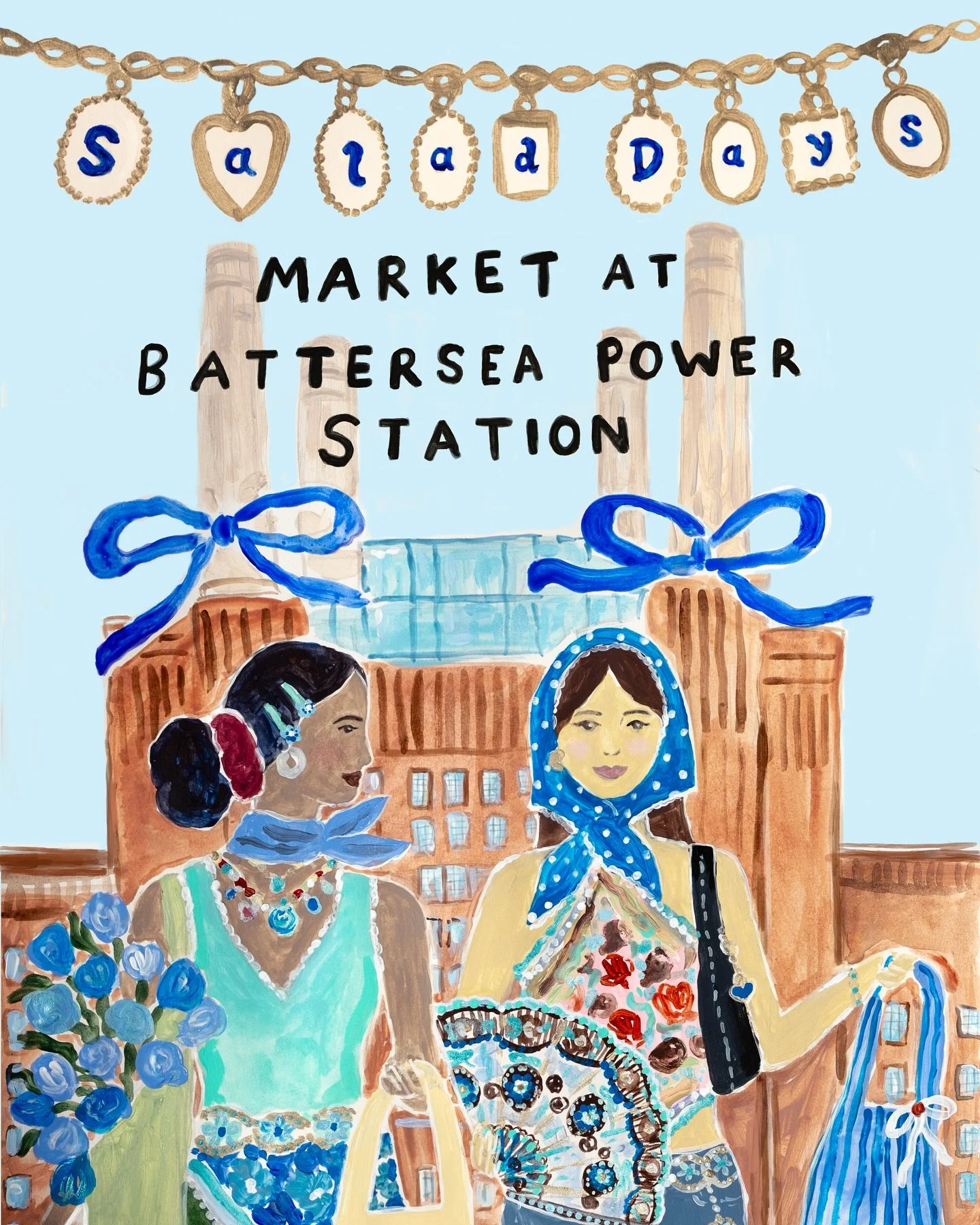 Eeeek!!! Super excited to be back with the girlies at @saladdaysmarketlondon next weekend in Battersea Power Station @batterseapwrstn 💞💞💞

Come and shop new bags with me, including Big Puffys!! Expect lots of gingham, one of a kind pieces and Tiny