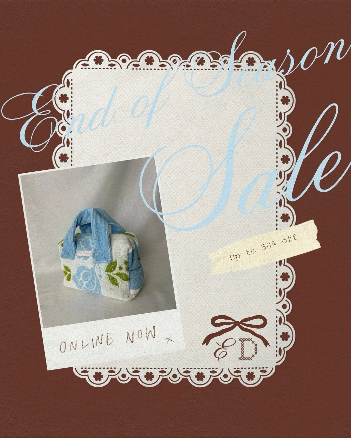 Guysssss summer is almost over 🥲🥲🥲

Which means it&rsquo;s the end of season sale!! Shop full sized bags from up to 50% off online now 🤎

Making room for A/W, maybe my fave season?? There&rsquo;s a cute collection incoming 💌