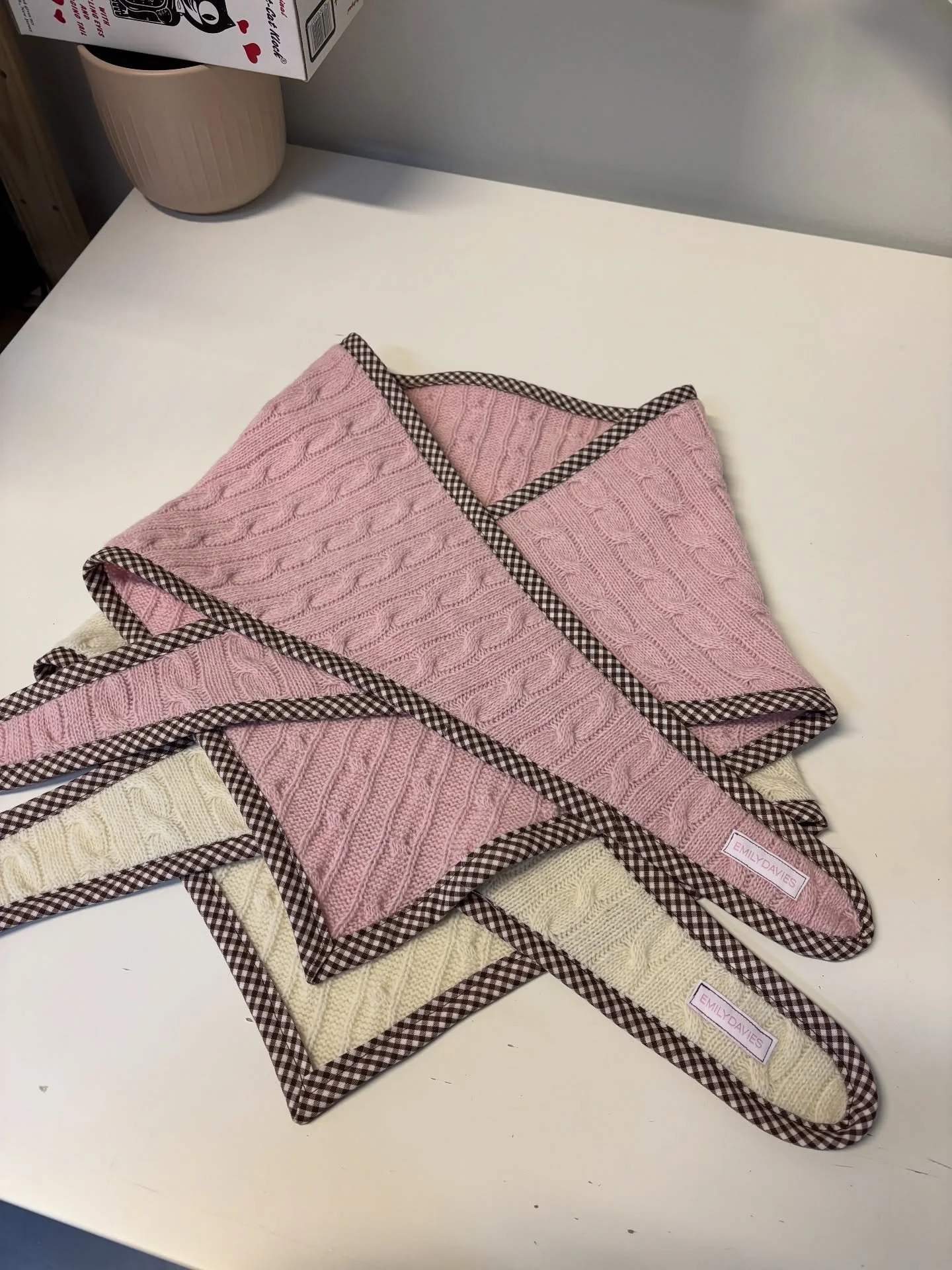 In the studio making the winter collection 🤍 coming soon x