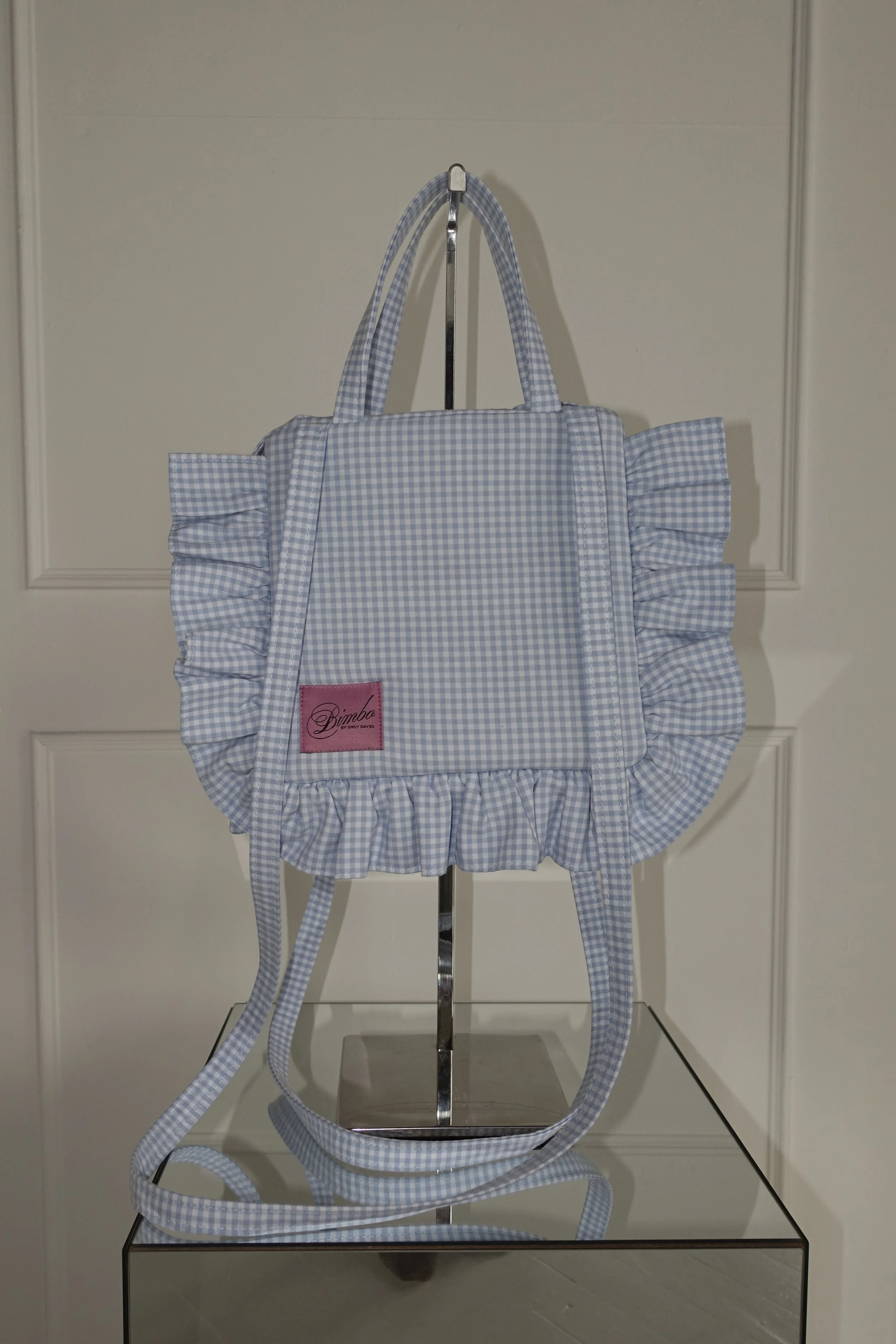 Mini Handbag - Baby Blue Gingham