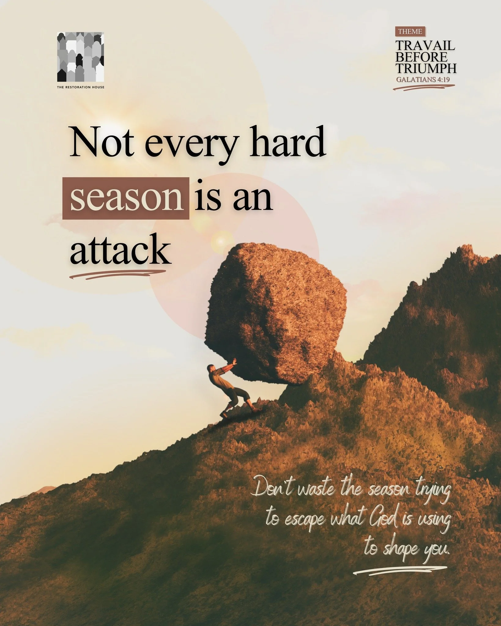 Some seasons are warfare, some seasons are pruning, and some seasons are preparation. Wisdom is learning the difference.

Sometimes God allows pressure because He&rsquo;s developing:
Endurance
Obedience
Humility
Discernment
Dependence on Him

Don&rsq