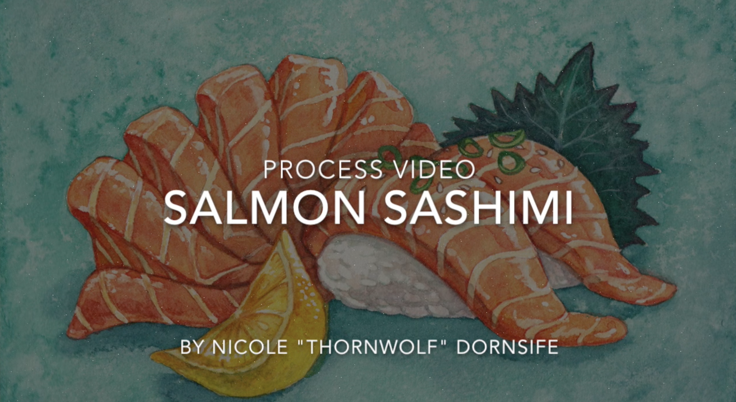 Process Video: Salmon Sashimi Watercolor