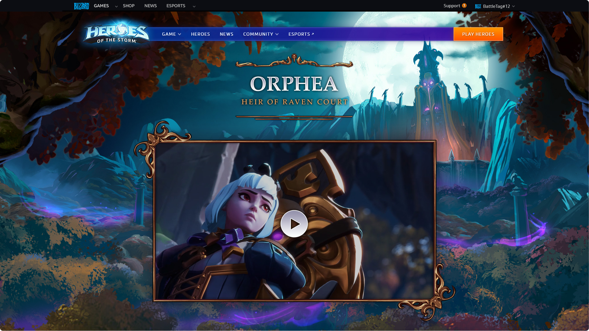 Heroes Of The Storm is adding an original character, Orphea
