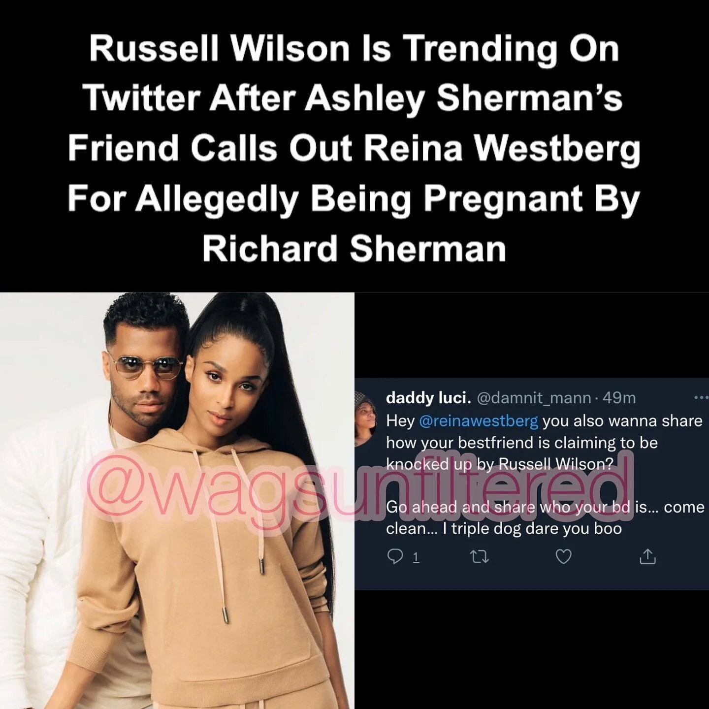 Chiiiillleeee now somethings you just don&rsquo;t say&hellip; unless you&rsquo;re ME. 😂thoughts ? #NFL #russellwilson #CiaraWilson #Helpherlord #seattleseahawks