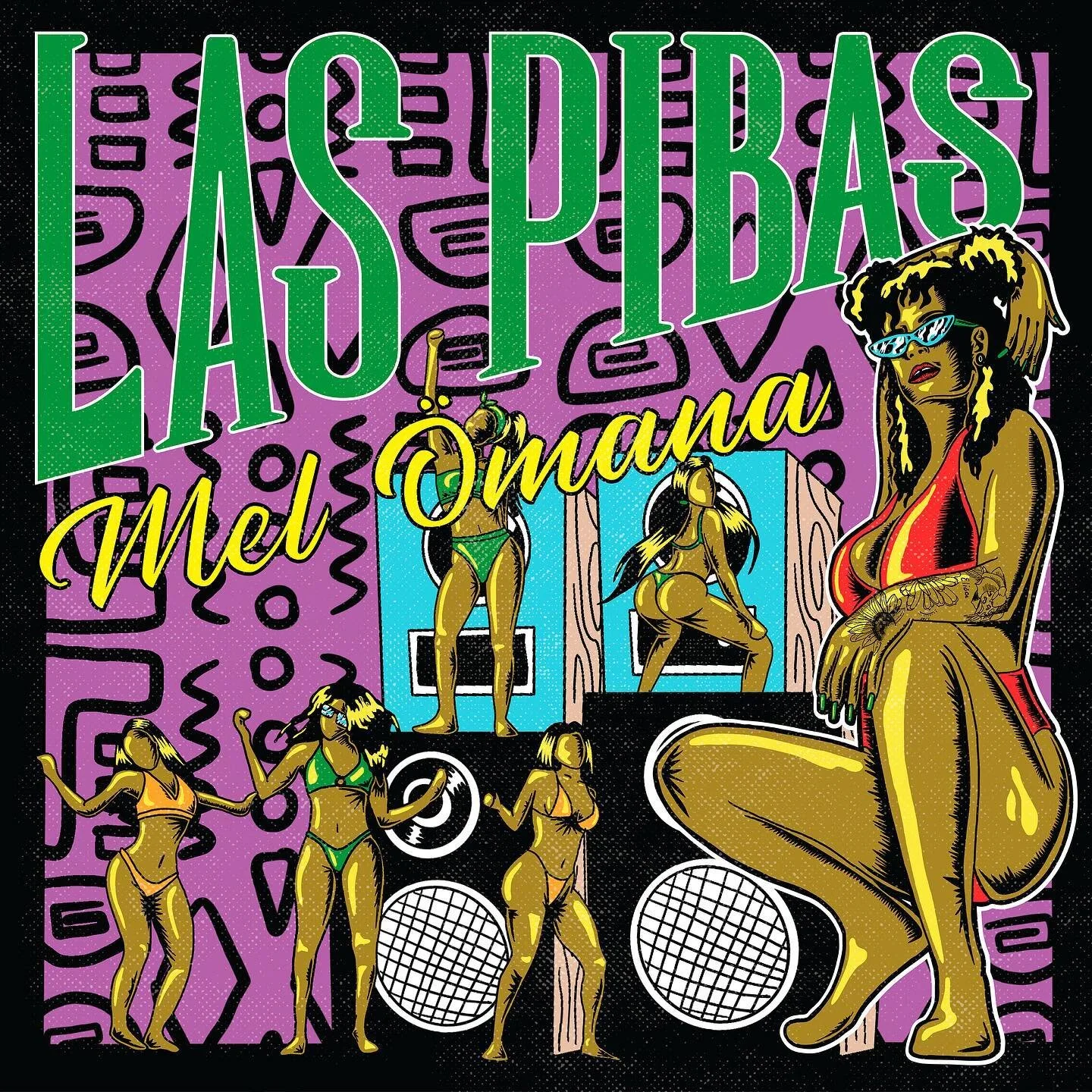 Portada para el temazo &lsquo;Las Pibas&rsquo; de @mel_omana y no sabes las ganas qu&eacute; tengo de ense&ntilde;ar todos los covers qu&eacute; faltan! 🤩🤩

#musicover #spotify #qpplemusic #dwbg #procreate #digitalart #havingfun #drawing #beats #af