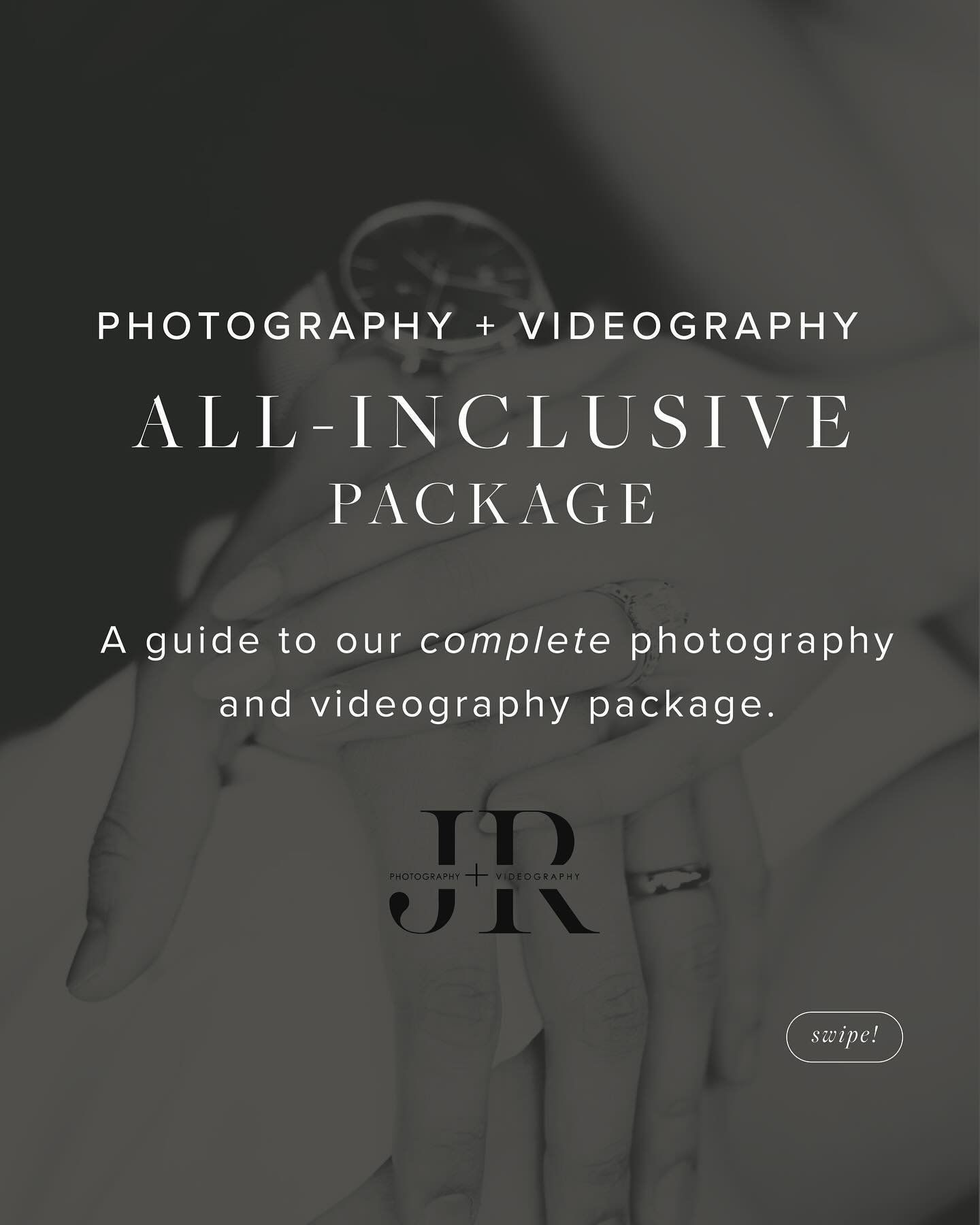 At JR Captures, we offer our signature package called the &lsquo;All-Inclusive&rsquo; package, allowing us to capture the entirety of your day through both photo and video. With this comprehensive package, you receive the combined benefits of photogr