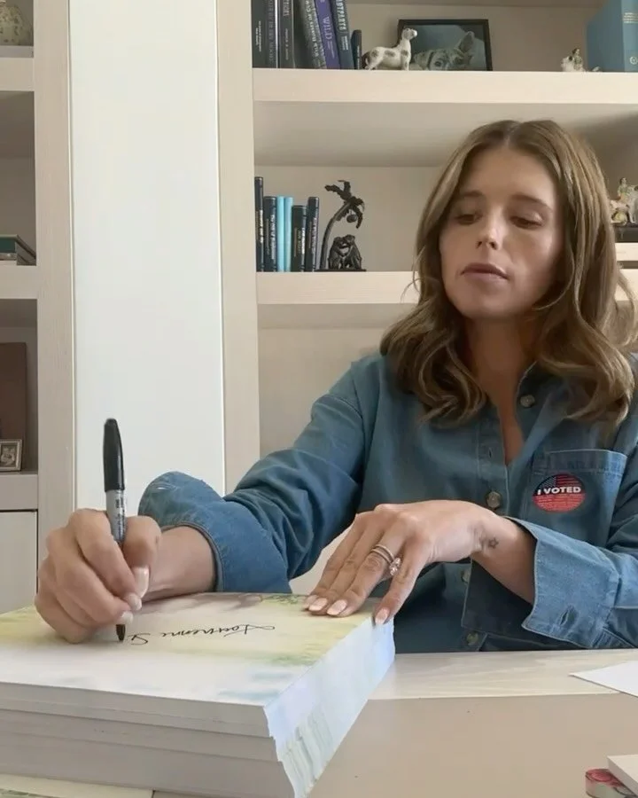 So wild watching this back - almost a year ago, signing the tip-ins for Kat and Brandy while I was pregnant with Ford!
If you&rsquo;re pre-ordering from Barnes &amp; Noble, you&rsquo;ll get a special signed copy,&nbsp; I hand-signed every single one.
