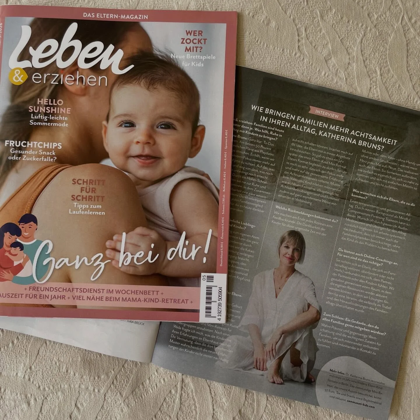 Ich bin so unglaublich dankbar und stolz!

Vor 5 Jahren habe ich mein &bdquo;Mini Retreat&ldquo; Format gestartet. Erst mit Kindern, dann mit Eltern-Kind Paaren.

Und jetzt? Erscheinen zu diesem Format zwei Doppelseiten in der @lebenunderziehen inkl.