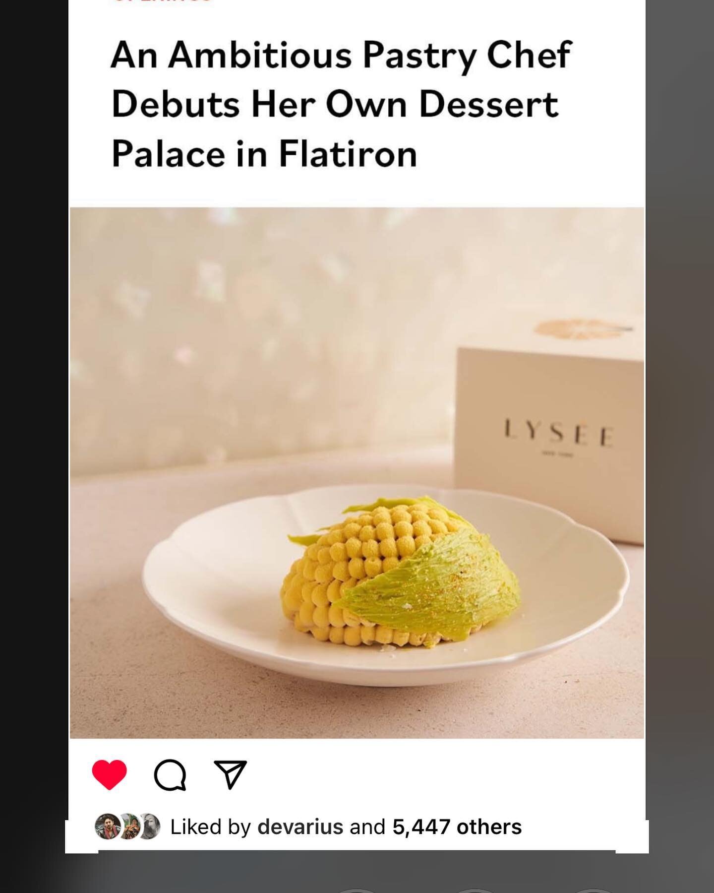 Thank you to @eater_ny for the opportunity to write about the acclaimed pastry chef @eunji.leeee, her globe-trotting Asian immigrant story, and her new dessert boutique @lysee.nyc 
⚬
⚬
⚬
#dessert #culture #asianamerican #immigrantstories #eaterny #pa