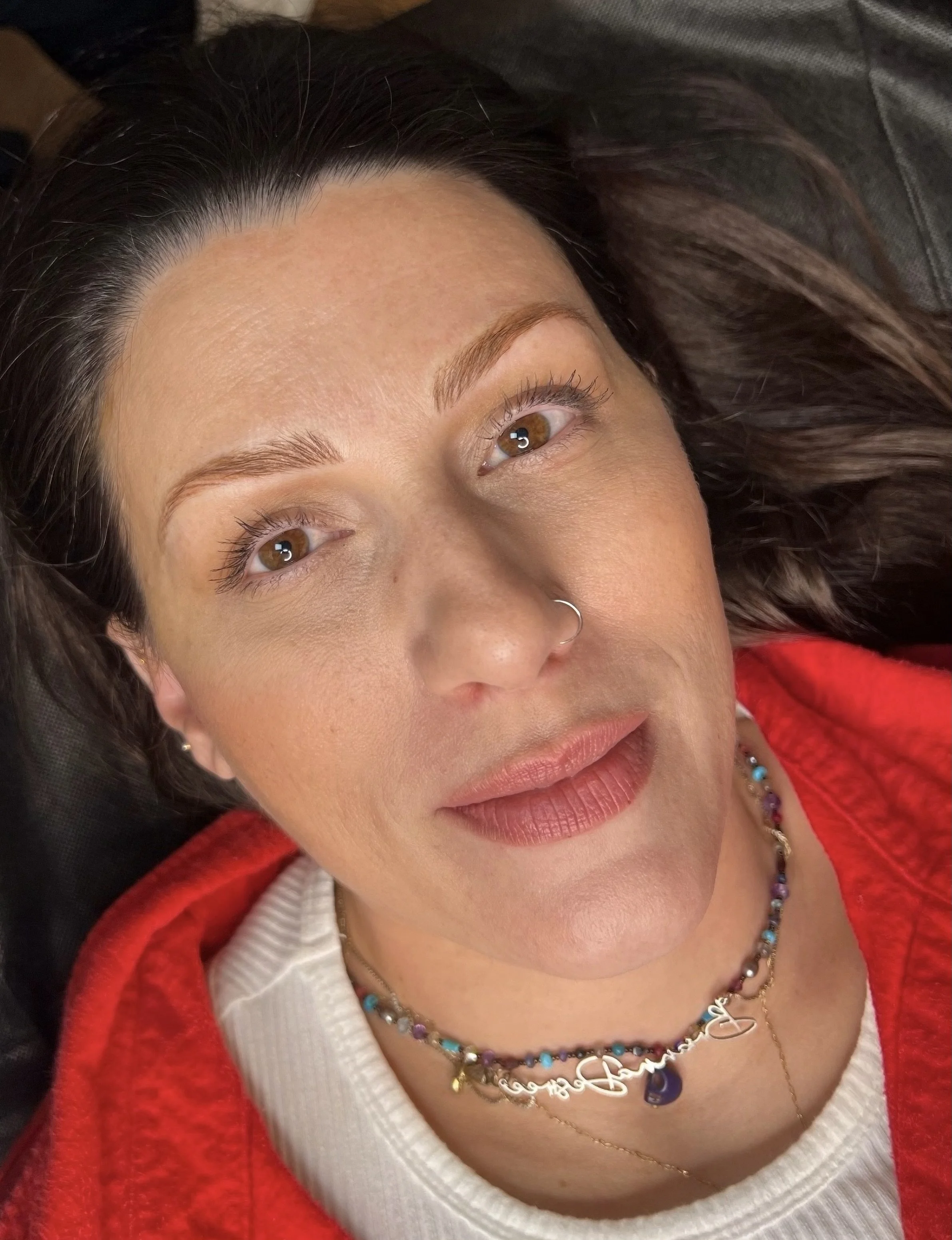 Nano eyebrows, permanent makeup.