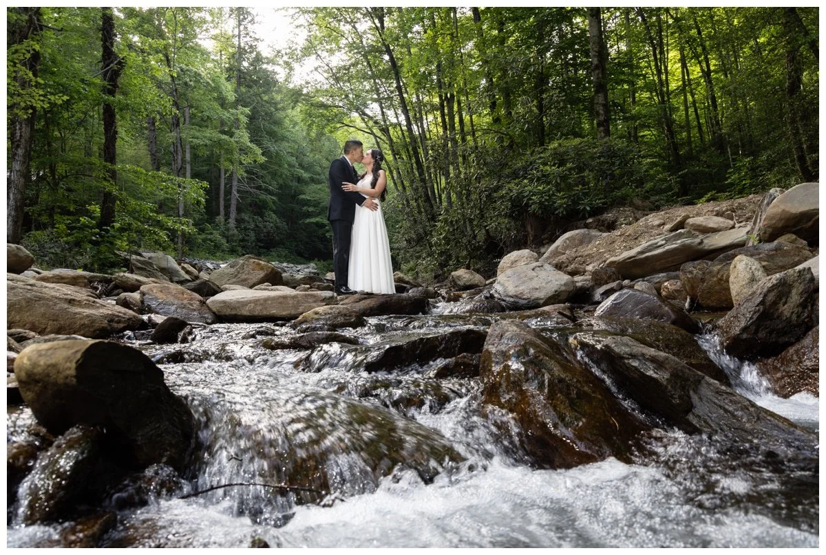 Mountain stream wedding - Old Fort, NC - Pisgah National Forest Wedding Photographers 