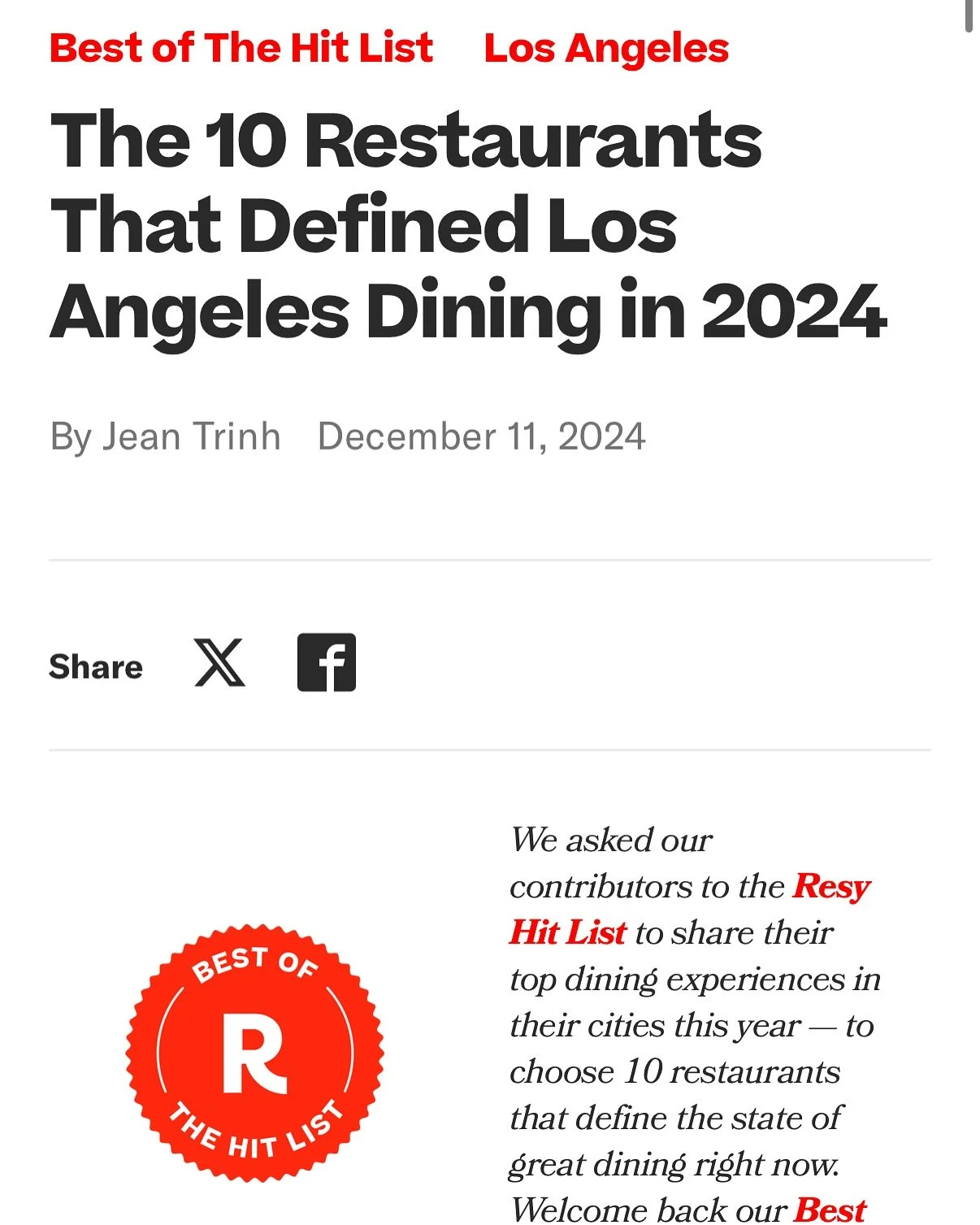 year end has been kind to us 🥺 thank you @resy &amp; as always - we love u all so much 🤍