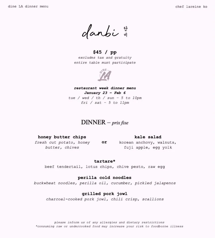 We&rsquo;re so excited to welcome you back for @dinela 
From Jan 23 &ndash; Feb 6, we&rsquo;ll be serving a limited $45/pp tasting menu inspired by the flavors we love most.
Reservations and more info via links in bio.
Always grateful for the love an