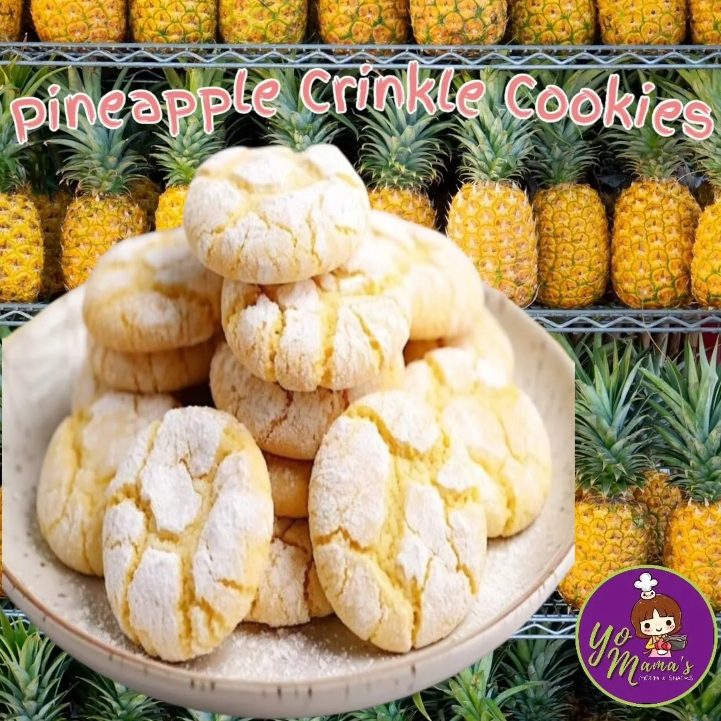 SOMETHING NEW👋Meet our Special Flavors this summer...PINEAPPLE CRINKLE COOKIES &amp; PINEAPPLE BUTTER MOCHI 🥲😋The butter mochi are made with real pineapple chunks🥲Come &amp; get yours at our pop-up: 

TOMORROW, 5/30, 10:30am-3pm
📍 Nordstrom Ala 