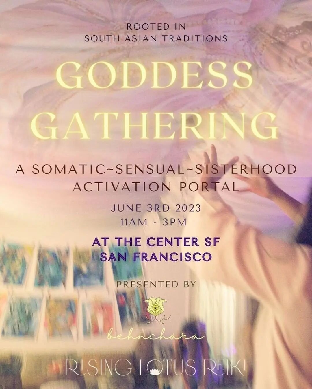 Goddesses 🌹 I&rsquo;m excited to announce a collaboration with @behnchara, @saleha111 &amp; @the.travel.bean for a Goddess Gathering on June 3rd @thecentersf . Come to explore your inner landscape, open your womb powers, and strengthen your intuitio