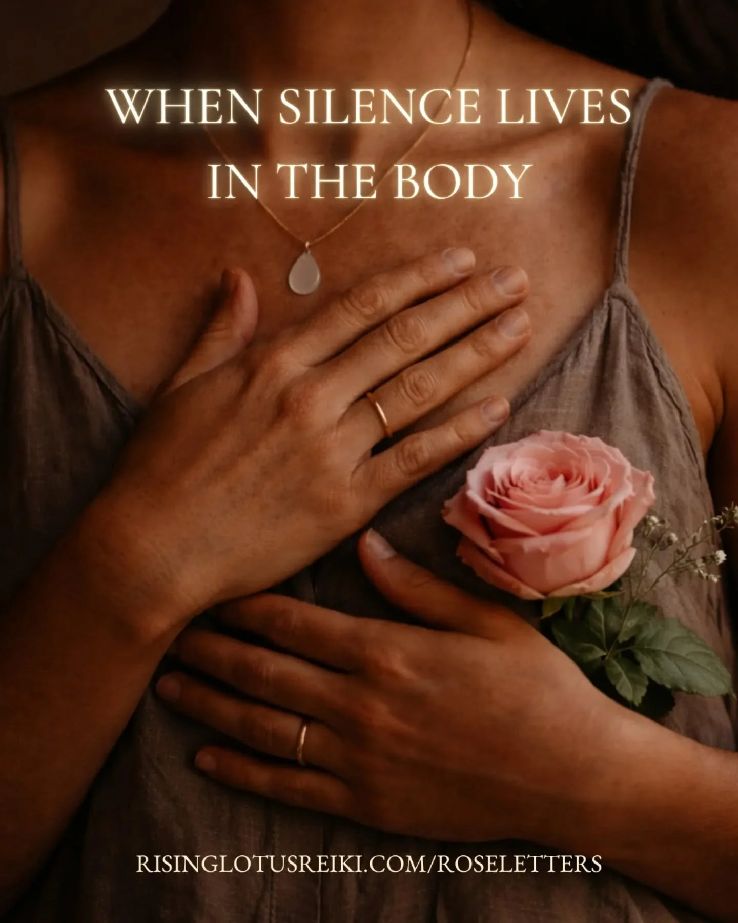There is a kind of silence that does not come from peace.

It comes from what was never spoken. What was not safe to say. What was felt, but had nowhere to go.

Over time, that silence doesn't disappear. It settles.

In the throat. In the chest. In t