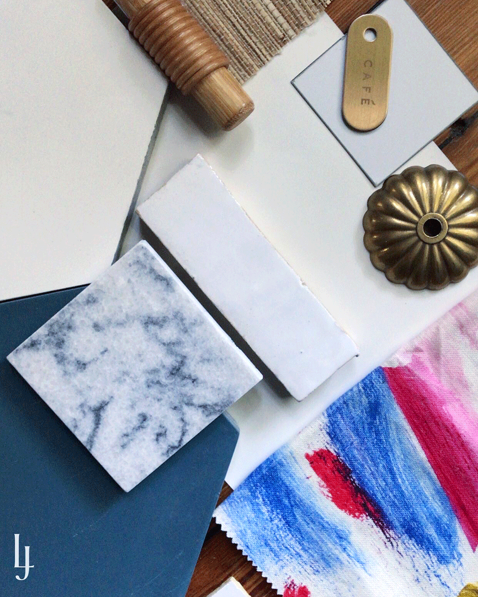 Various finishes and fabric swatches