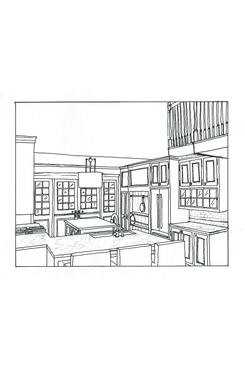 A line sketch of the project