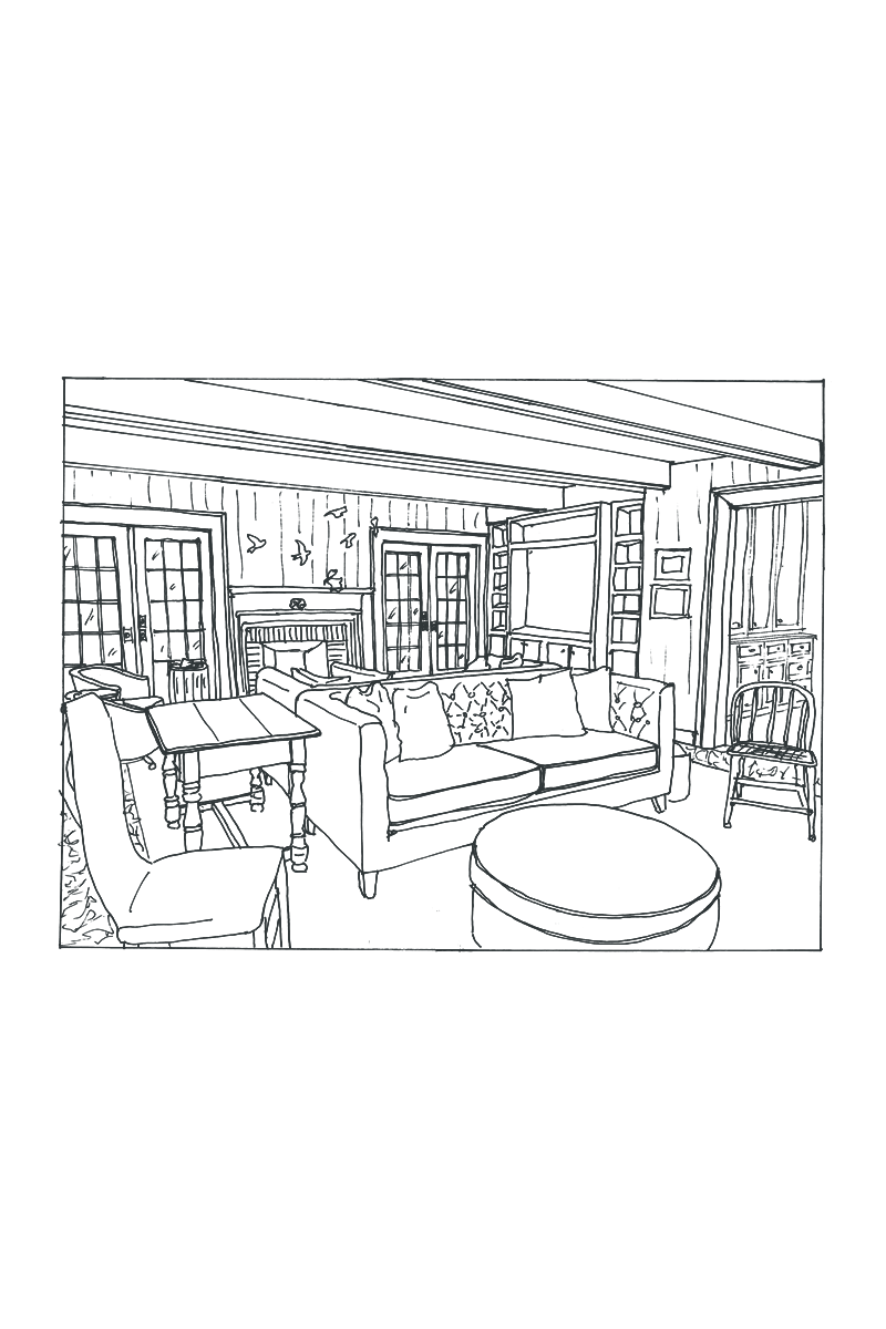 A line sketch of the project