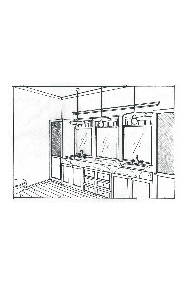 A line sketch of the project