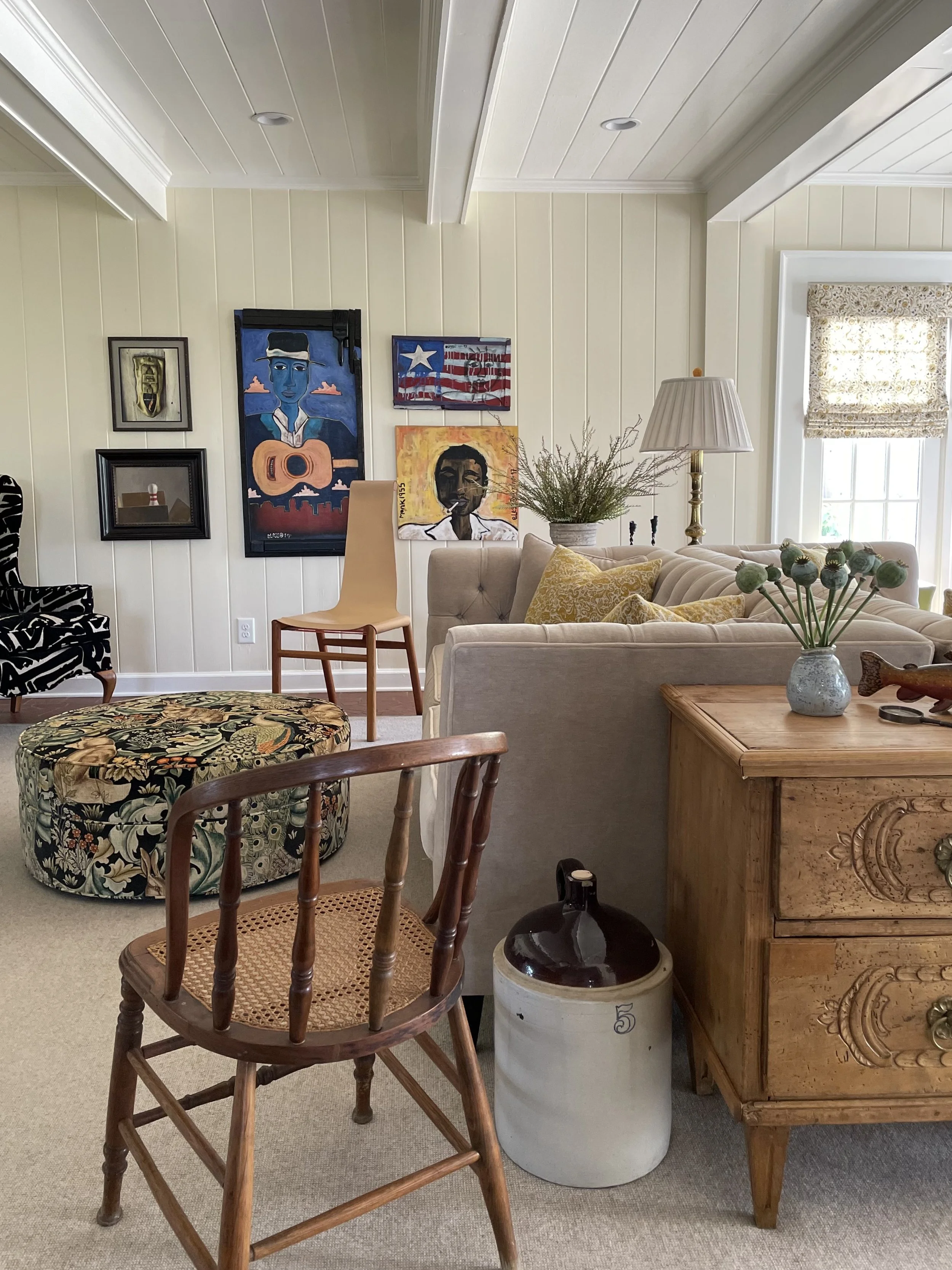 Living Room, art, Laura W. Jenkins Interiors