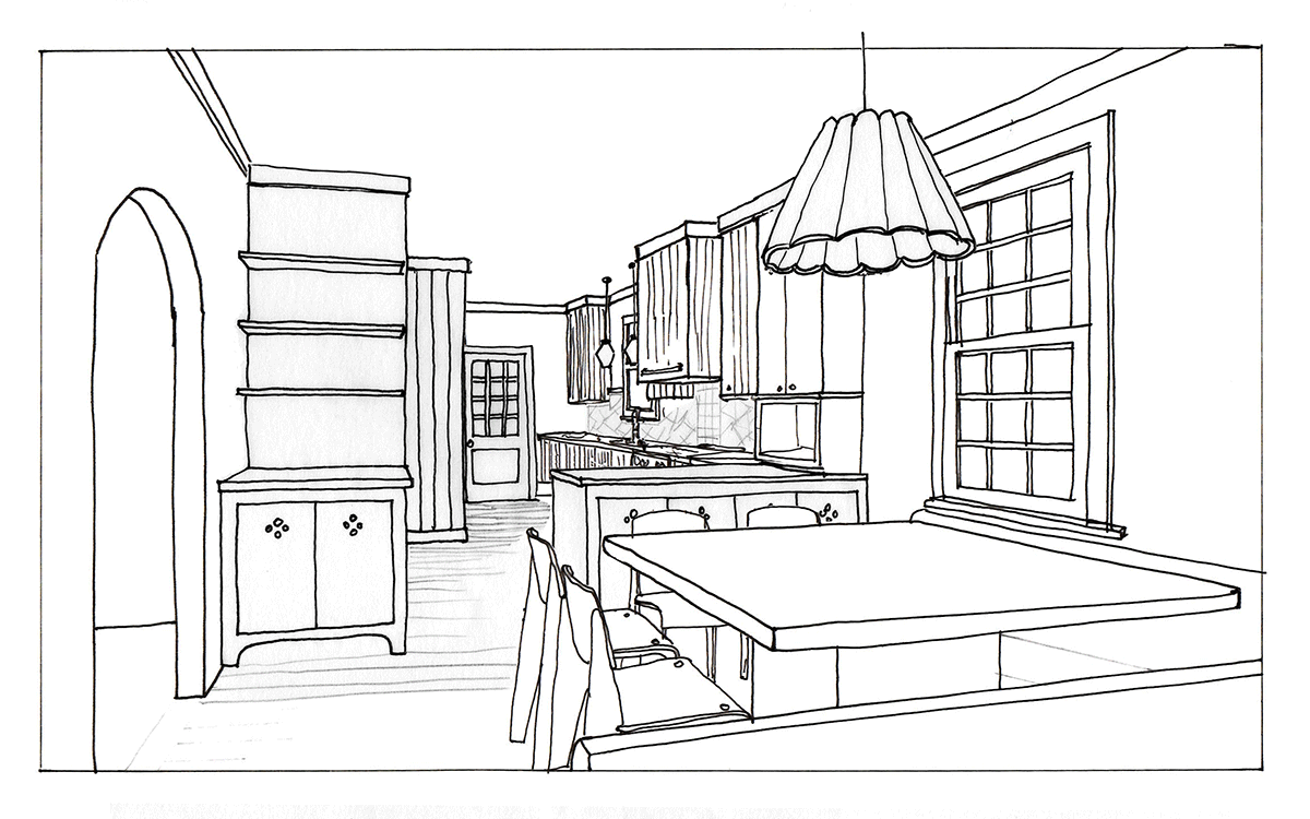 Sketch, Laura W. Jenkins Interiors