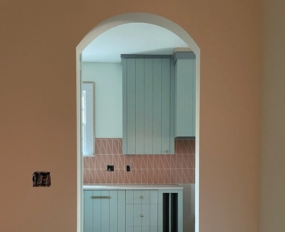 Colorful, tile, millwork, construction, Laura W. Jenkins Interiors