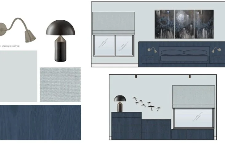 A mood board of elements