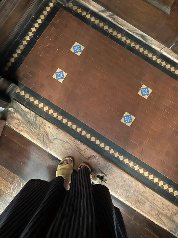 Mosaic tile, marble floors