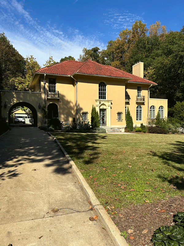 A photo of the exterior of the house