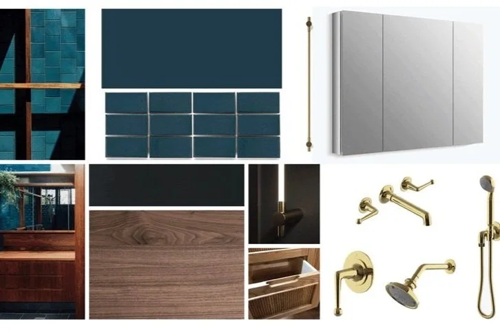 Various fabric swatches and finishes
