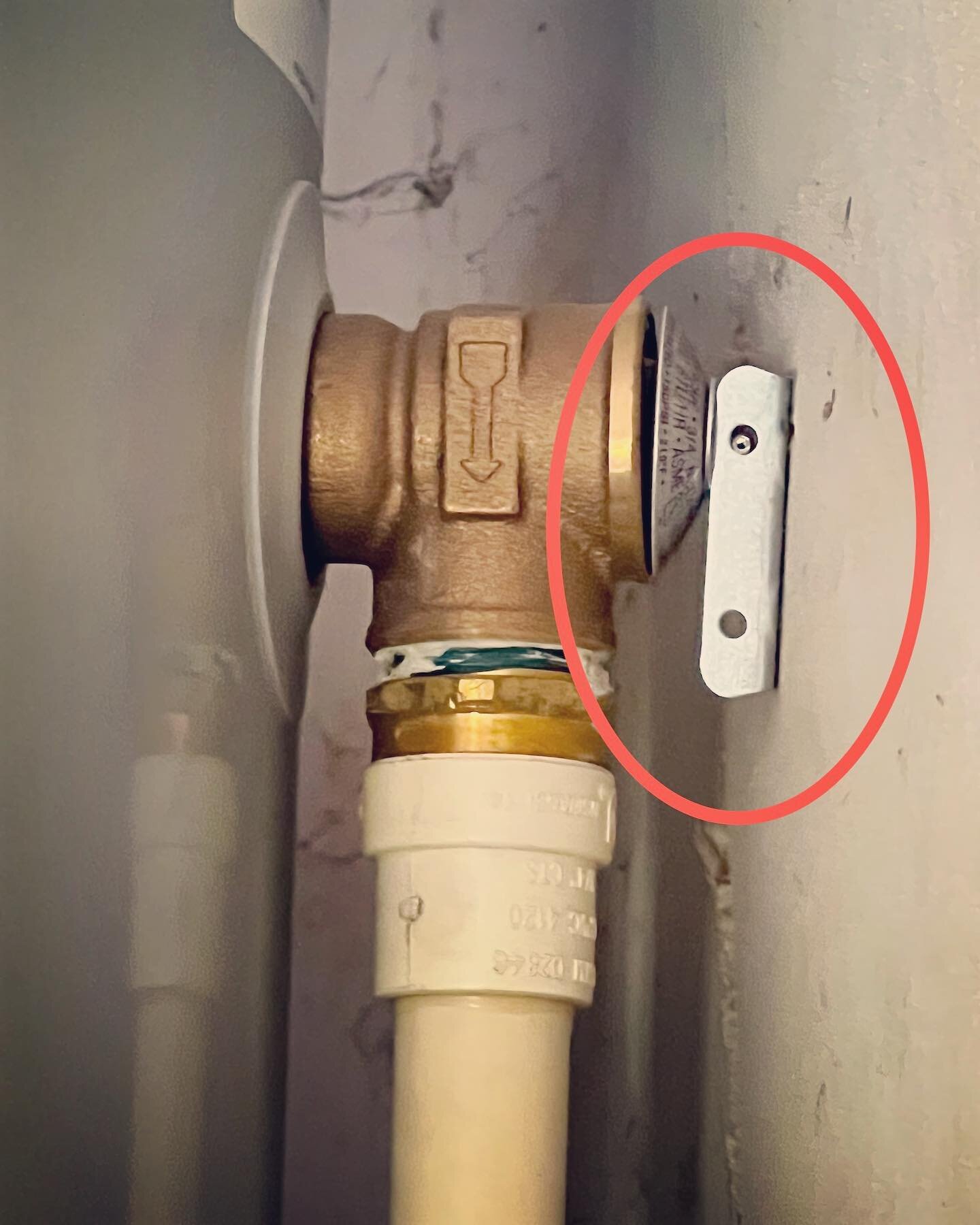 This is your TPR valve on your water heater. It stands for temperature pressure relief valve. If either of those gets to high, this valve releases that pressure and prevents your water heater from rupture. This one is installed too close to a wall an