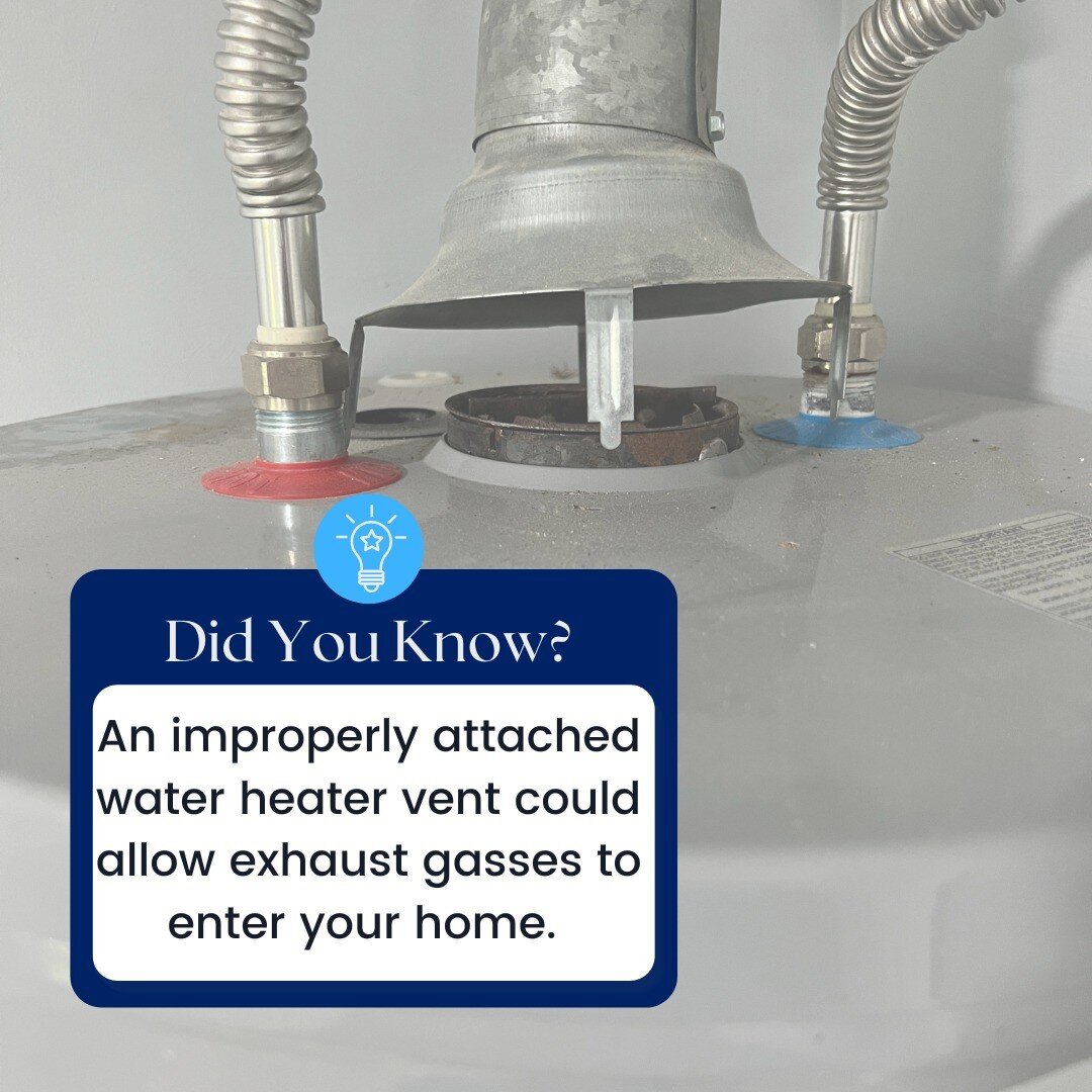 An improperly attached water heater vent could allow exhaust gasses to enter your home such as carbon dioxide and unburnt natural gas. Please have these fixed quickly, if you notice they are damaged or get knocked out of place.

#homeinspector #nashv