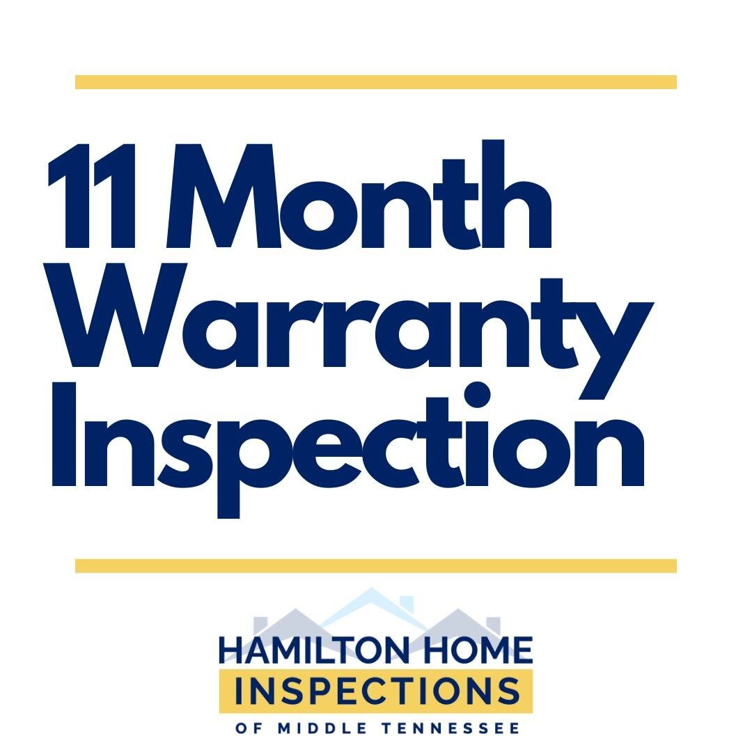 Have you purchased a new build home in the last year? Schedule your 11 month inspection before your builders warranty ends! Hamilton Home Inspections can help you keep the builder responsible. 615-681-0845