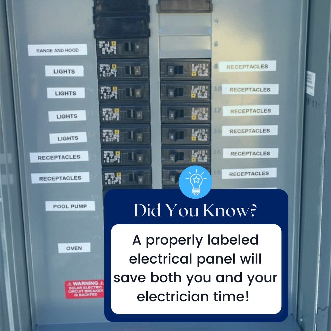 A well labeled electrical panel saves so many headaches!
