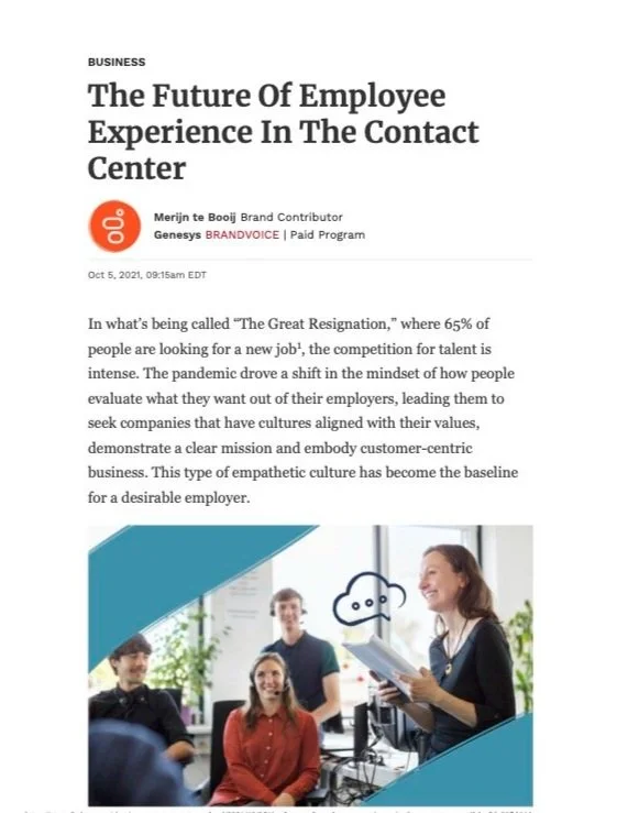 Thought leadership article at Forbes.com