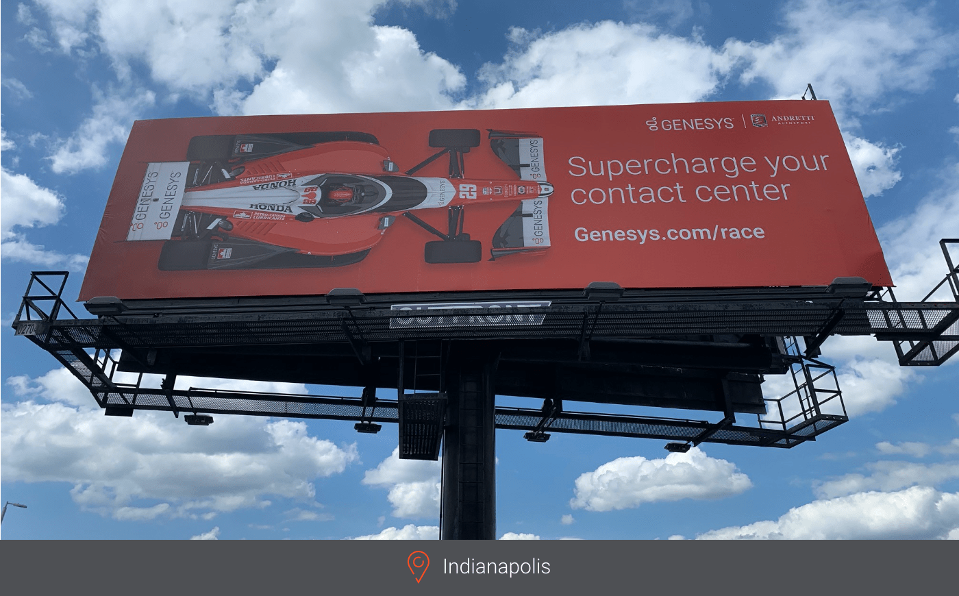 Genesys Indycar sponsorship campaign