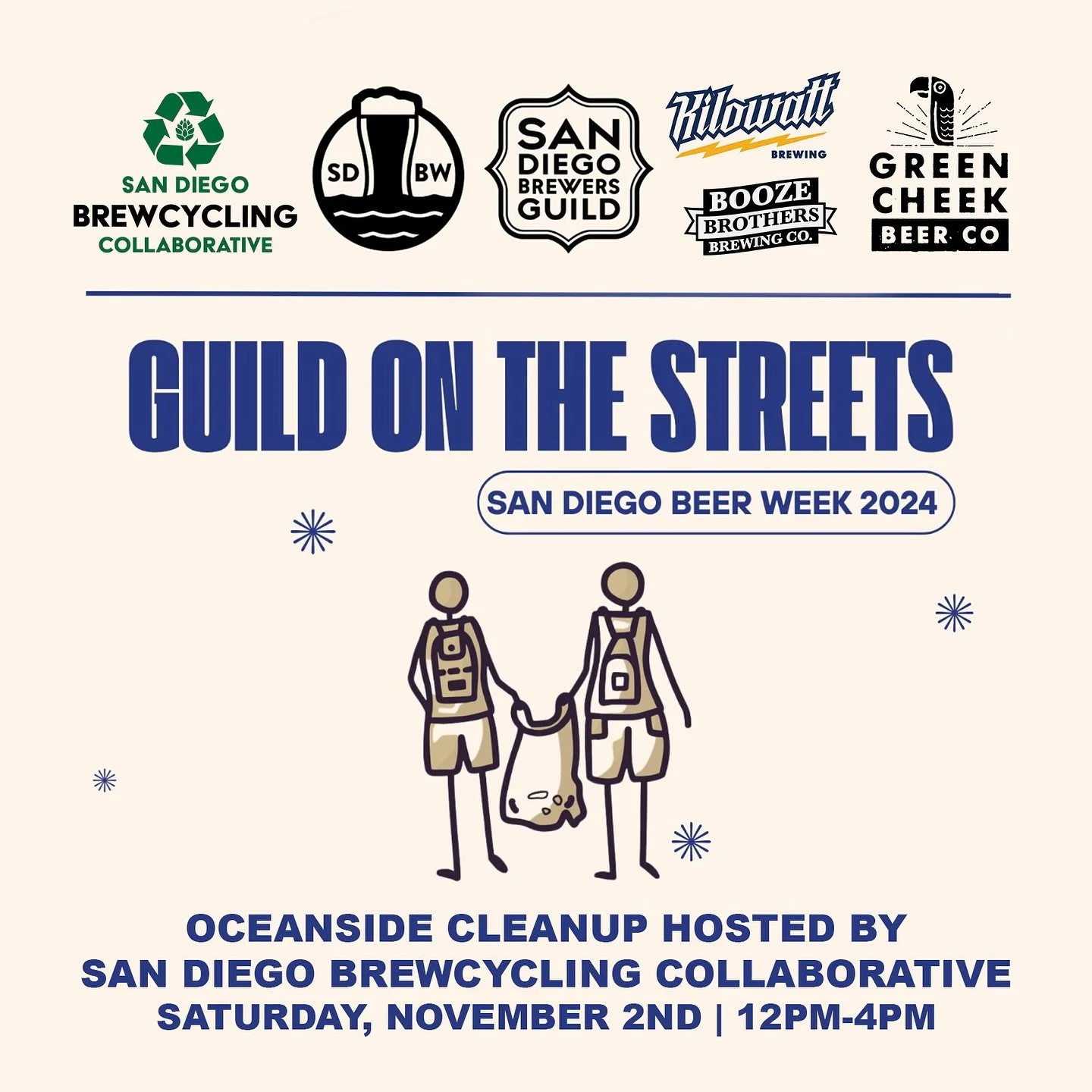 🌎🍻Kick off #SDBeerWeek with the @sdbrewers Guild and San Diego Brewcycling Collaborative as we promote sustainability in the craft beverage industry!

Join us for a brewery hop and neighborhood clean-up in #oceanside with stops at @greencheekbeeroc